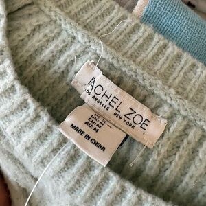 Rachel Zoe Women's Light Green Turtleneck Sweater